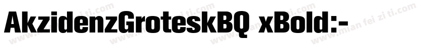 AkzidenzGroteskBQ xBold:字体转换